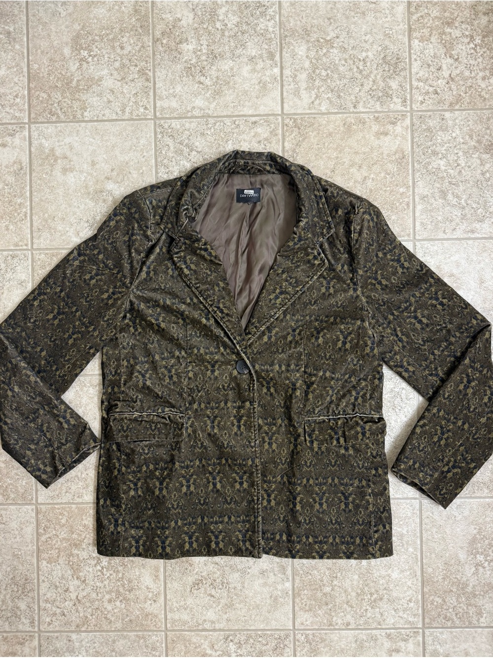 Driftwood Burnt Printed Blazer